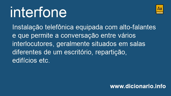 Significado de interfone