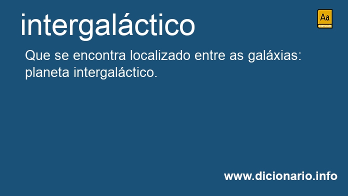 Significado de intergalctico