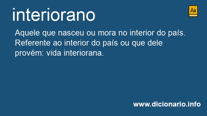 Significado de interiorano