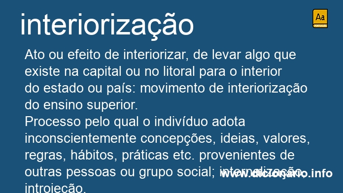 Significado de interiorizao