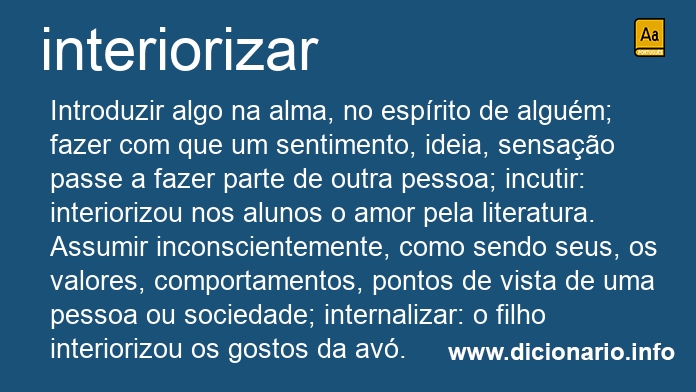 Significado de interiorizar
