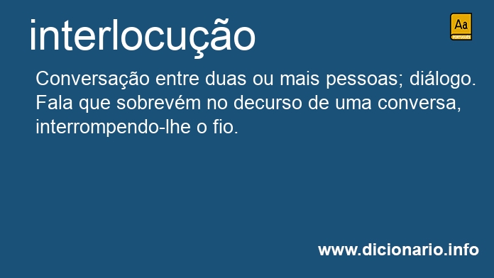 Significado de interlocuo