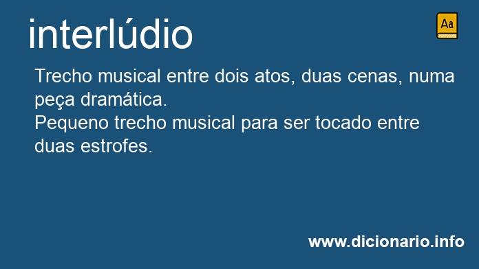 Significado de interldios