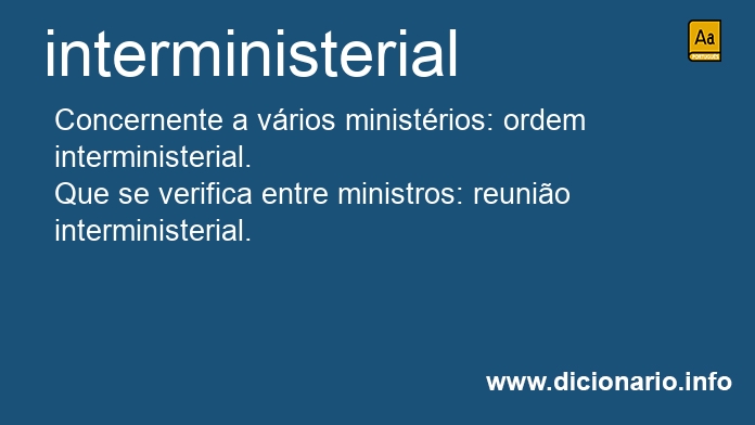 Significado de interministerial