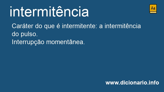 Significado de intermitncia