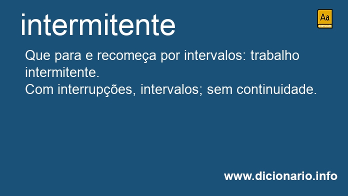 Significado de intermitentes