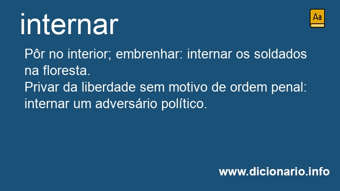 Significado de internaram