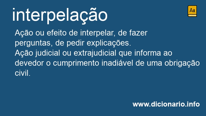 Significado de interpelao