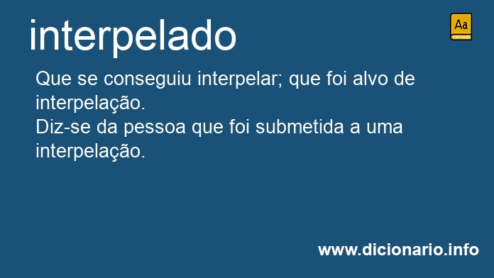 Significado de interpelado