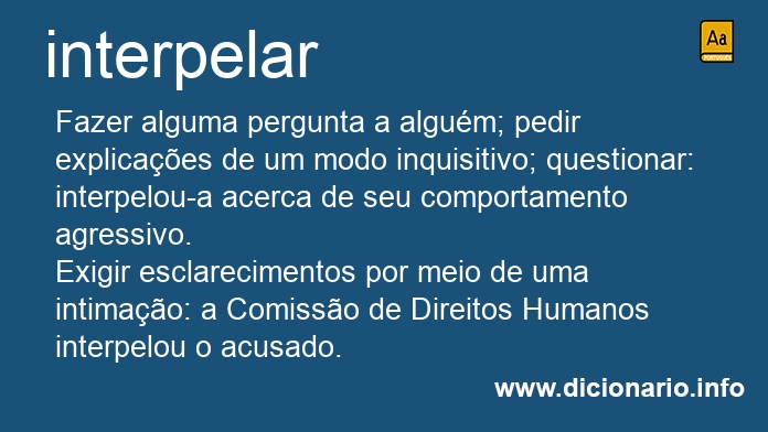 Significado de interpelar