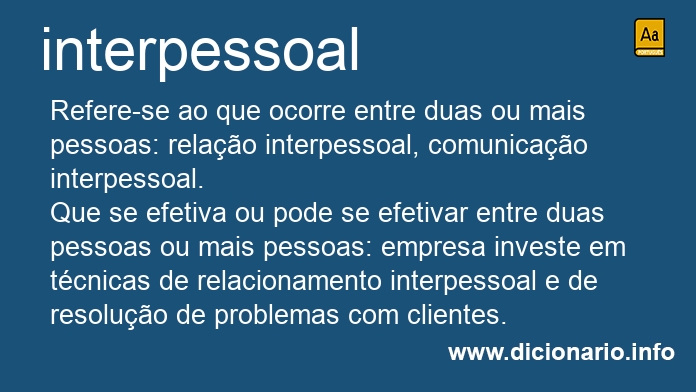 Significado de interpessoais