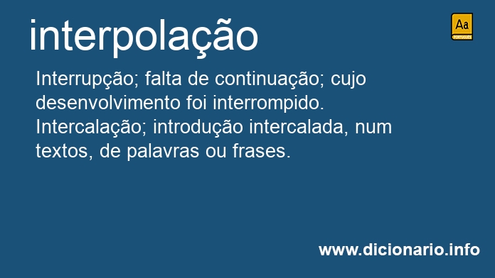 Significado de interpolao