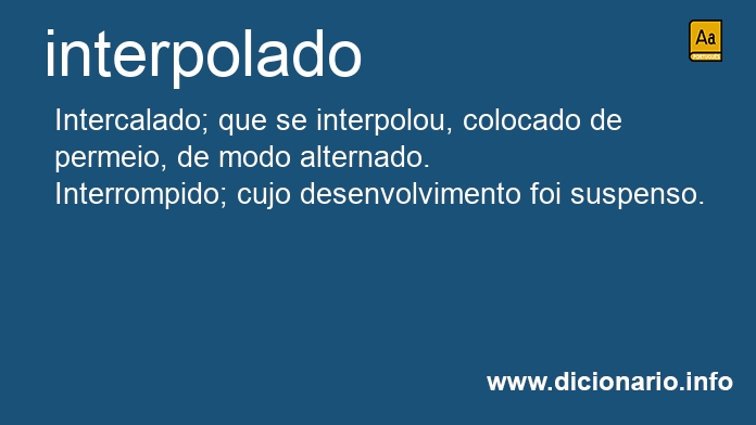 Significado de interpolados