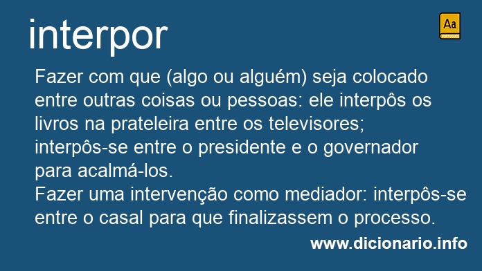 Significado de interpor