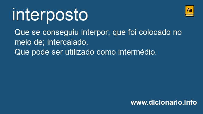 Significado de interposta