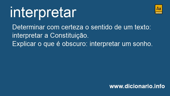 Significado de interpreta