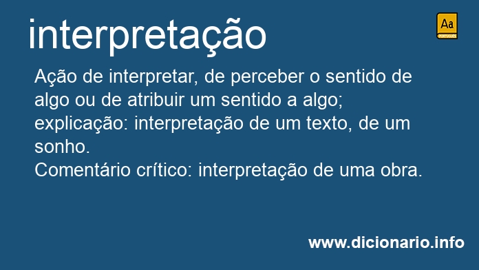 Significado de interpretao