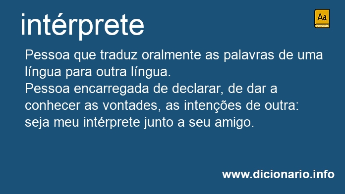 Significado de intrprete