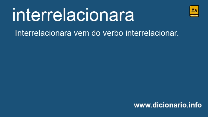 Significado de interrelacionara