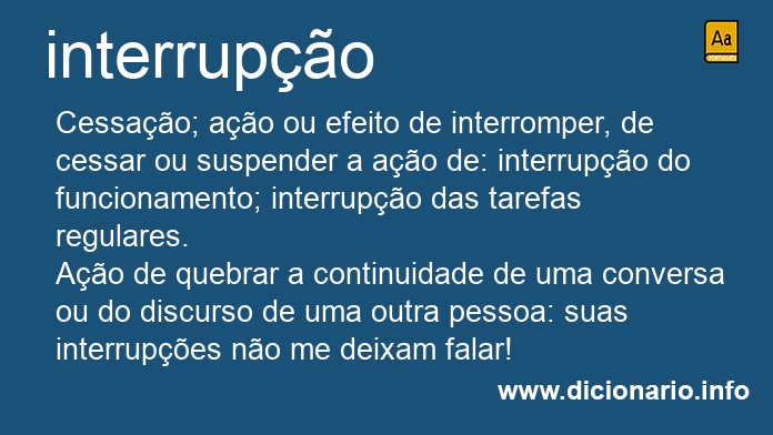 Significado de interrupes
