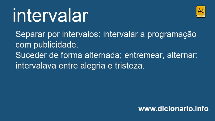 Significado de intervalar