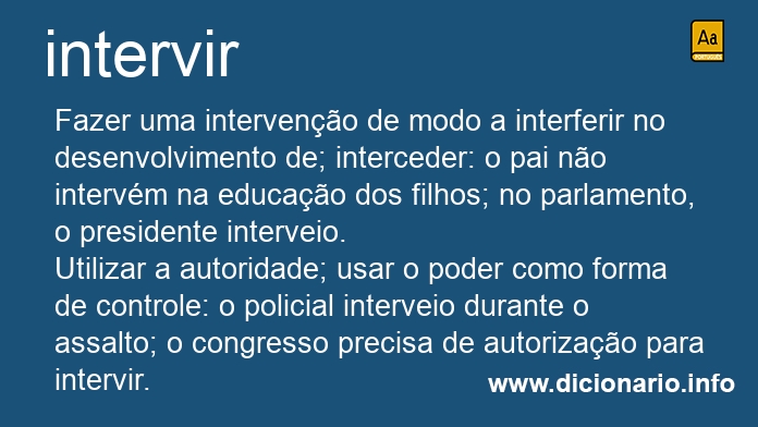 Significado de intervenha