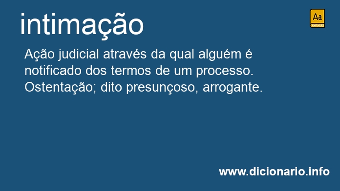 Significado de intimaes