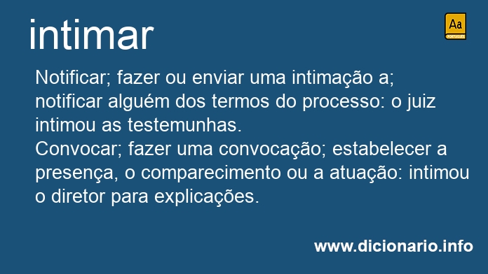 Significado de intimarem