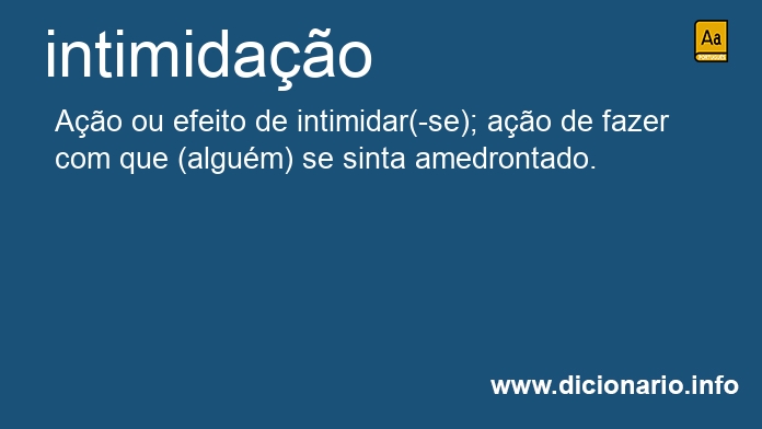 Significado de intimidao