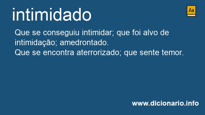 Significado de intimidado