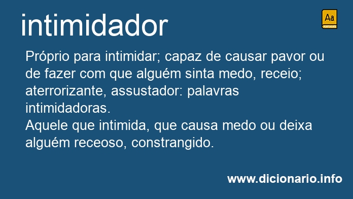 Significado de intimidador