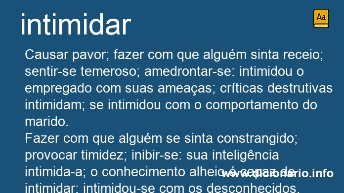 Significado de intimidarias