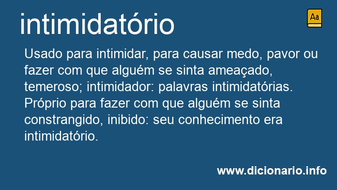 Significado de intimidatria