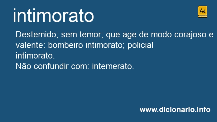 Significado de intimorato