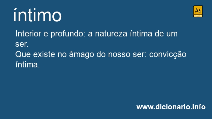 Significado de ntimos