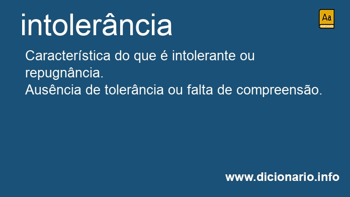 Significado de intolerncia