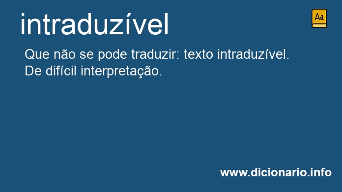 Significado de intraduzvel