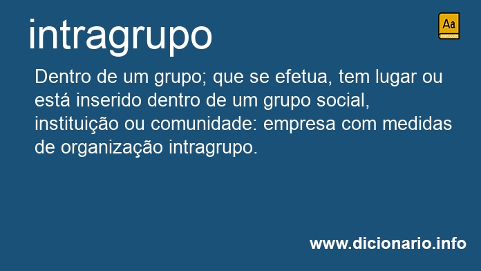 Significado de intragrupo