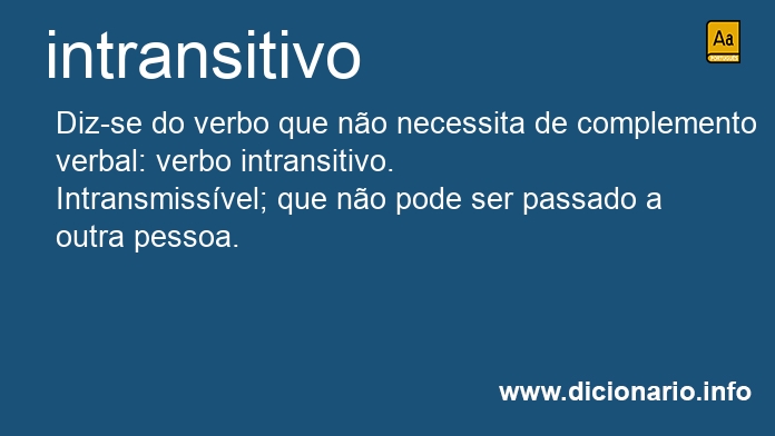 Significado de intransitivo