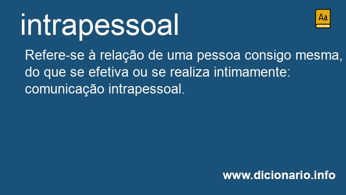 Significado de intrapessoal