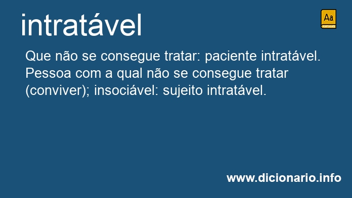 Significado de intratveis