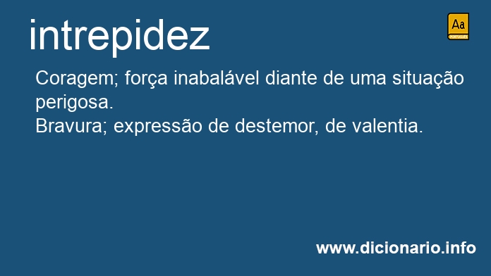 Significado de intrepidez