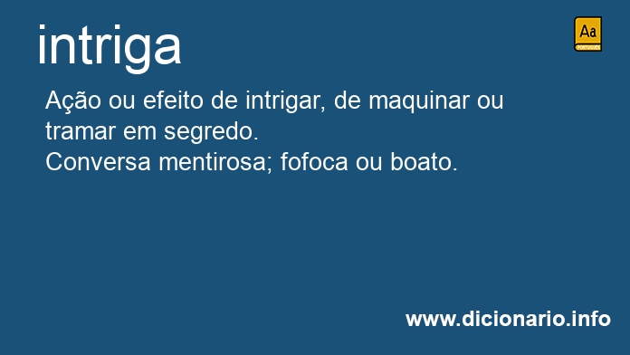 Significado de intriga