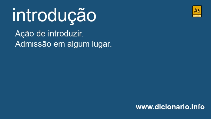 Significado de introduo