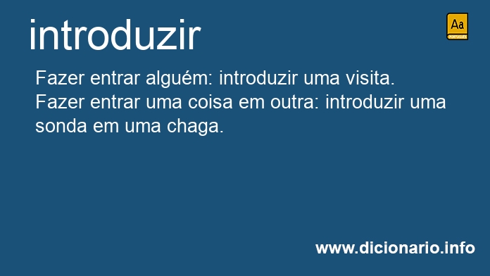 Significado de introduzira