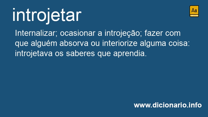 Significado de introjetar