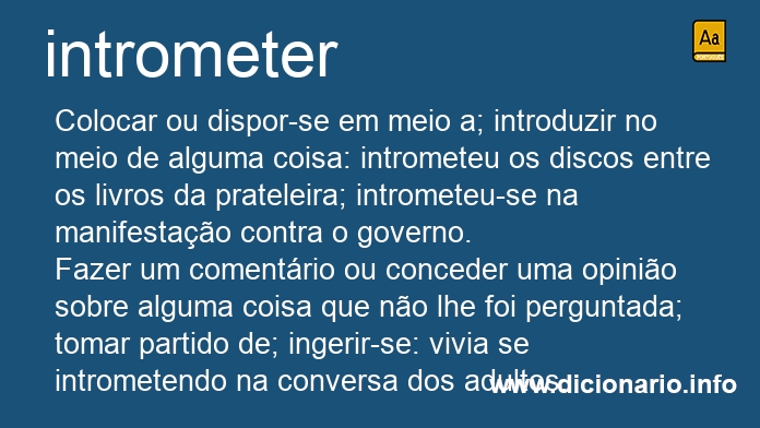 Significado de intrometa