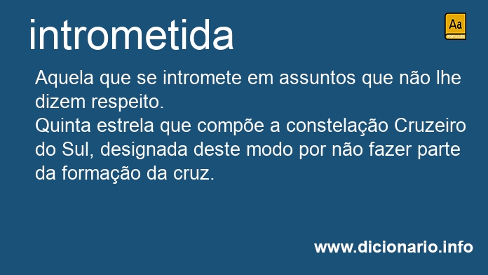 Significado de intrometida