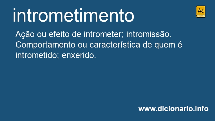 Significado de intrometimento