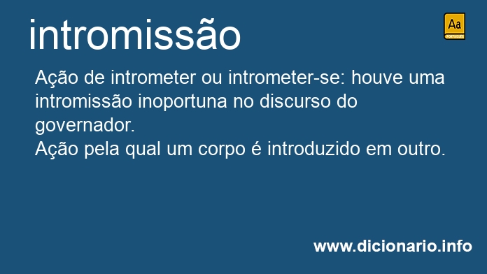 Significado de intromisso